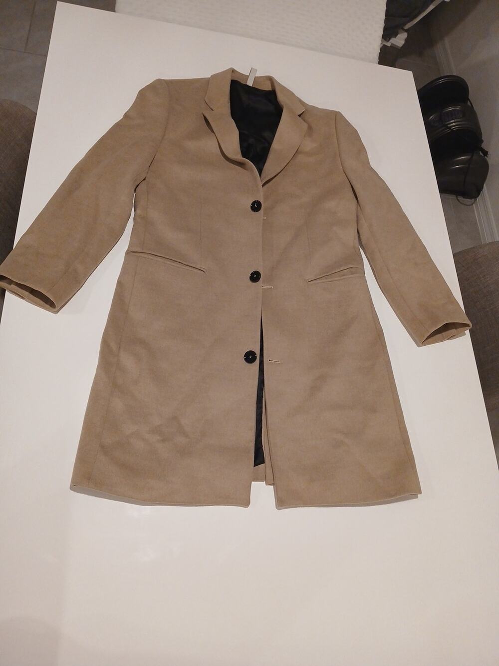 Zara Wool Blend Coat Camel